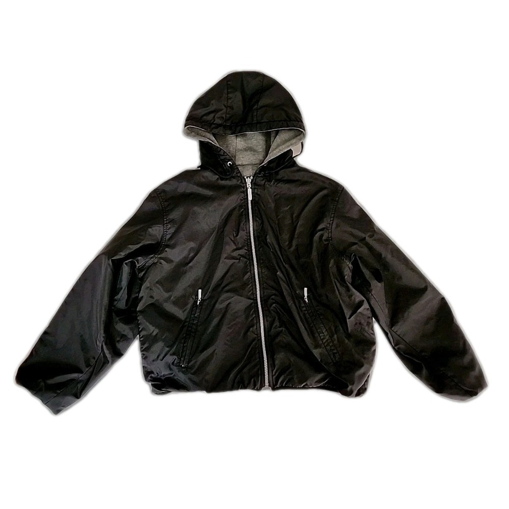 SporTrax Reversible Women's Med. Athletic Full-Zip Hoodie Jacket Blck/Gry 2 In 1